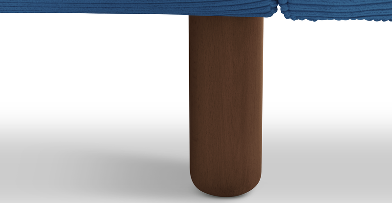 Klem Armchair Cylindrical Wooden Leg - Cord Velour