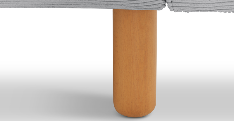 Klem 357 x 171 Sektional Zylindrisch Holzbein - Cord Velours