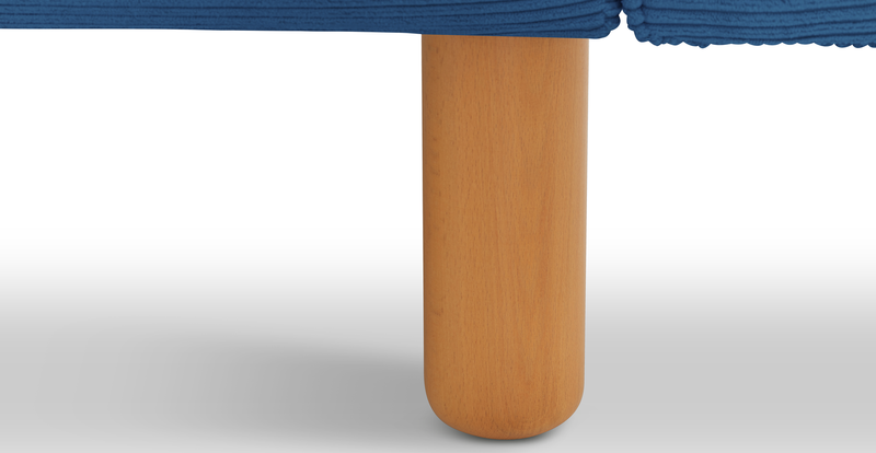Klem 357 x 171 Sektional Zylindrisch Holzbein - Cord Velours