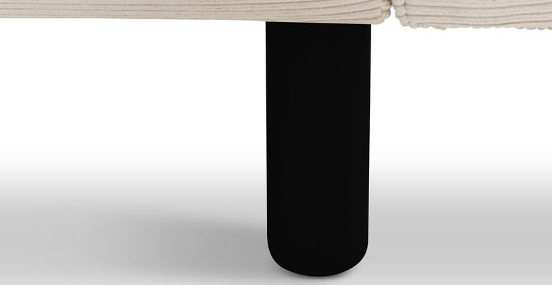 Klem 357 x 171 Sektional Zylindrisch Holzbein - Cord Velours