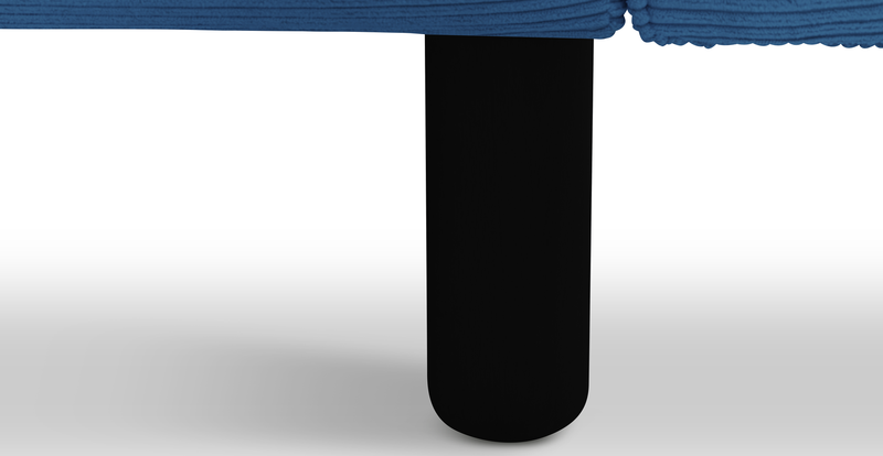 Klem 357 x 171 Sektional Zylindrisch Holzbein - Cord Velours