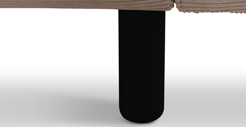 Klem 357 x 171 Sektional Zylindrisch Holzbein - Cord Velours