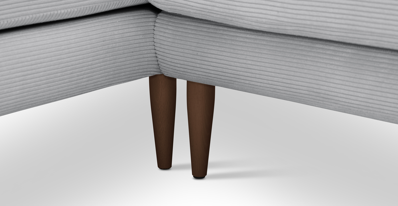 Klem 357 x 171 Sectional wooden leg - Cord velour