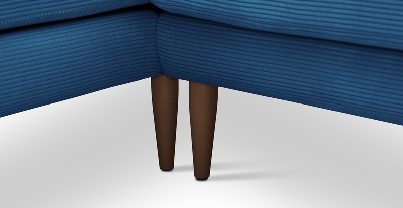 Klem 306 x 171 Sectional Wooden Leg - Cord Velour