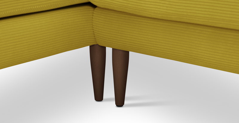 Klem 357 x 171 Sectional wooden leg - Cord velour