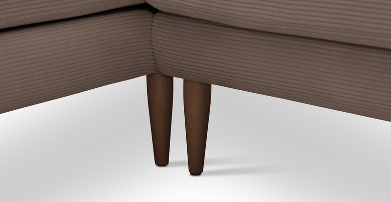 Klem 306 x 171 Sectional Wooden Leg - Cord Velour