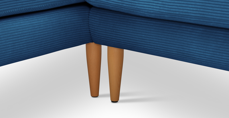 Klem 357 x 171 Sectional wooden leg - Cord velour