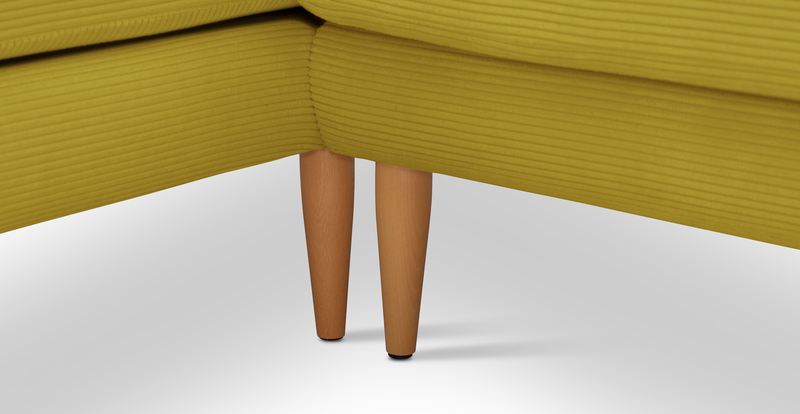 Klem 357 x 171 Sectional wooden leg - Cord velour