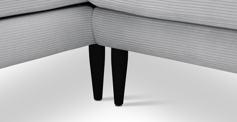 Klem 357 x 171 Sectional wooden leg - Cord velour