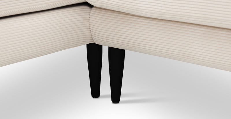 Klem 357 x 171 Sectional wooden leg - Cord velour