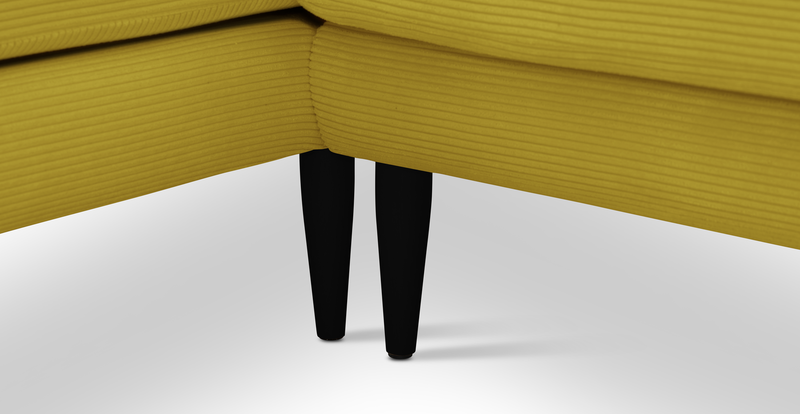 Klem 357 x 171 Sectional wooden leg - Cord velour