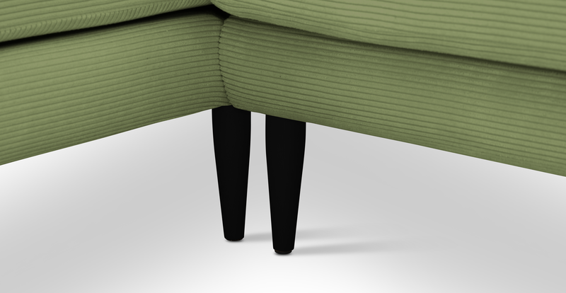 Klem 357 x 171 Sectional wooden leg - Cord velour