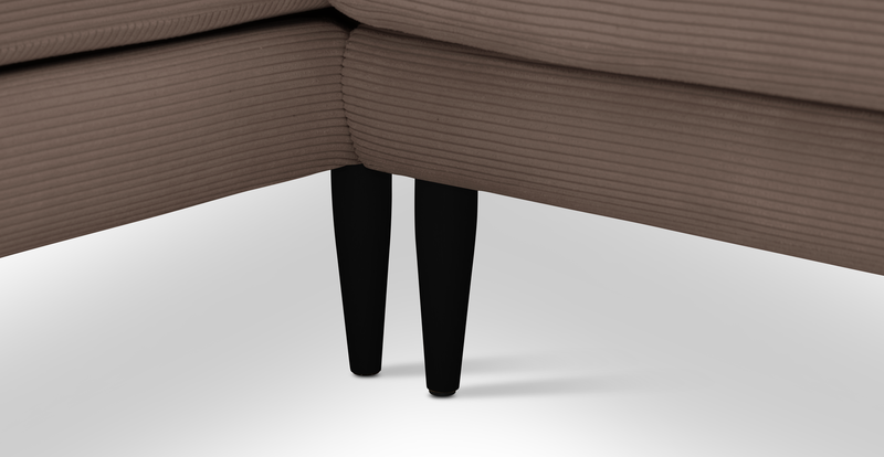 Klem 357 x 171 Sectional wooden leg - Cord velour