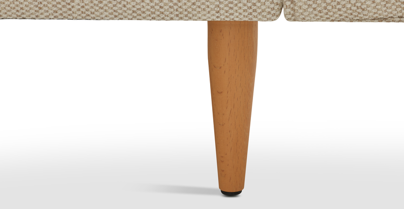 Klem 2 seater sofa wooden leg - natural fabric