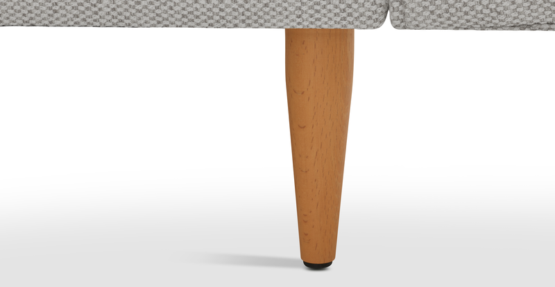 Klem Slim Loveseat Wooden Leg - Natural Woven