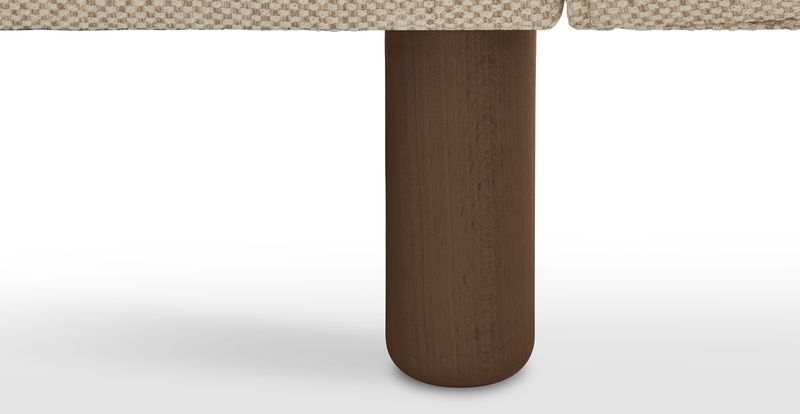 Klem Loveseat Cylindrical Wooden Leg - Natural Woven