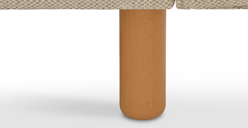 Klem 210 x 290 Sectional Cylindrical Wooden Leg - Natural Woven