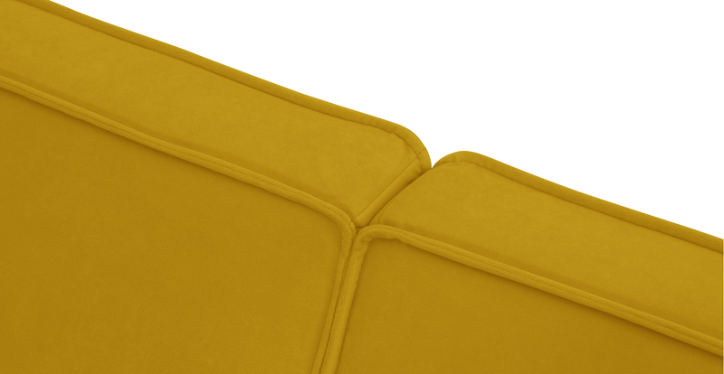 Klem 390 x 390 sectional wooden leg - velvet