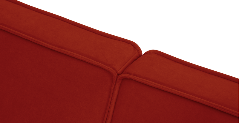 Klem 346 x 290 Sectional Cylindrical Wooden Leg - Velvet