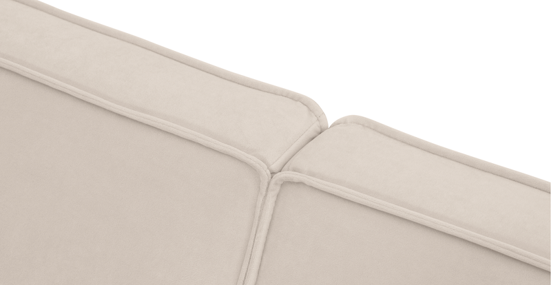 Klem Slim 3-Sitzer Modular Sofa Holzbein - Samt