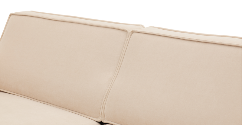 Klem Slim 343 x 171 Sektional Holzbein - Samt