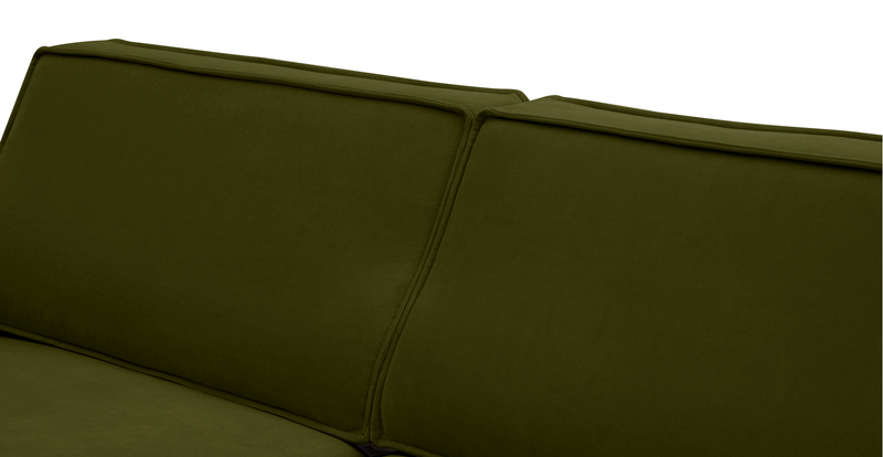 Klem Slim 303 x 257 sectional wooden leg - velvet