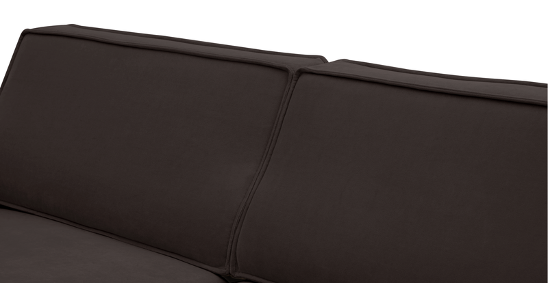 Klem Slim 343 x 171 Sektional Holzbein - Samt
