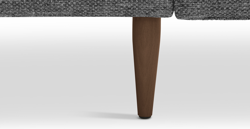 Klem Slim Loveseat Wooden Leg - Natural Woven