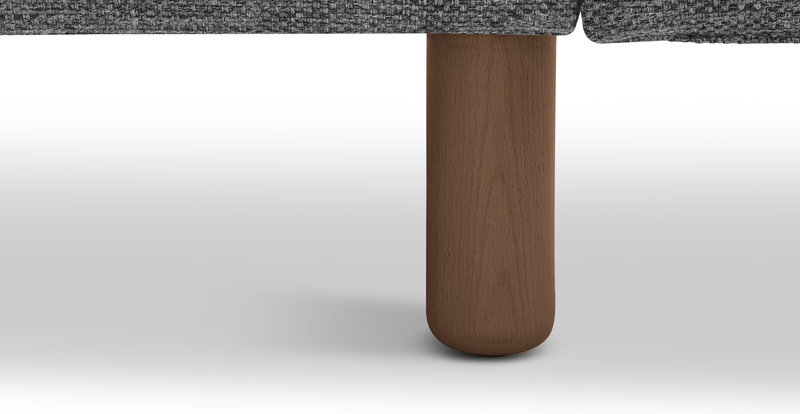Klem Slim 3-Sitzer Sofa Groß Zylindrisch Holzbein - Naturgewebe