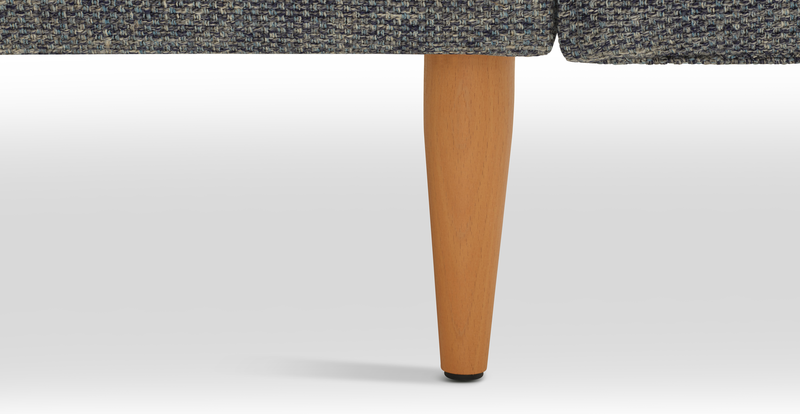 Klem Slim 283 x 203 Sectional Wooden Leg - Natural Woven
