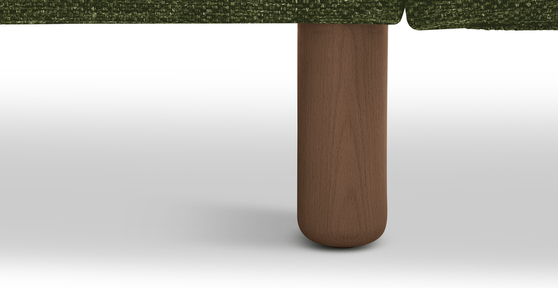 Klem Slim 2-Seater Sofa Cylindrical Wooden Leg - Natural Woven
