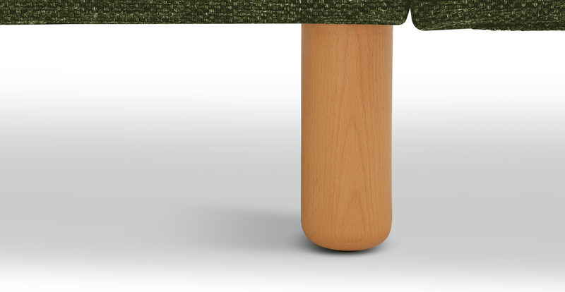 Klem Slim Sessel Zylindrisch Holzbein - Naturgewebe