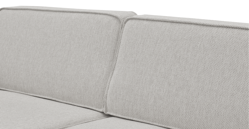 Klem Slim 4-Sitzer Sofa Zylindrisch Holzbein - Naturgewebe