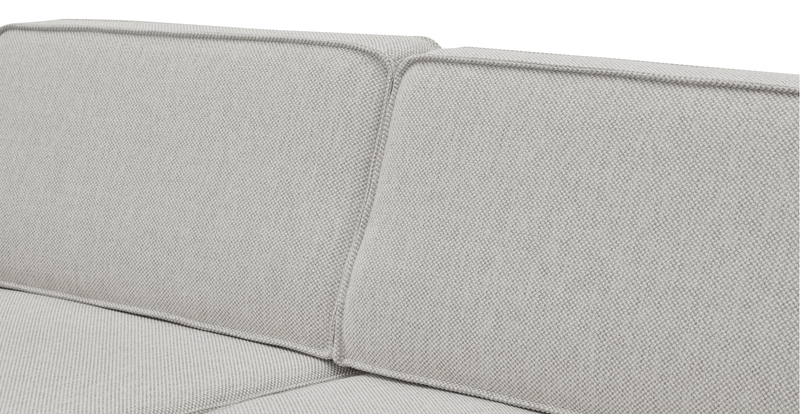Klem 4-Sitzer Sofa Zylindrisch Holzbein - Naturgewebe