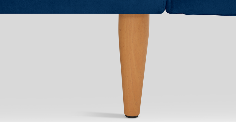 Klem 264 x 264 Sectional Wooden Leg - Velvet