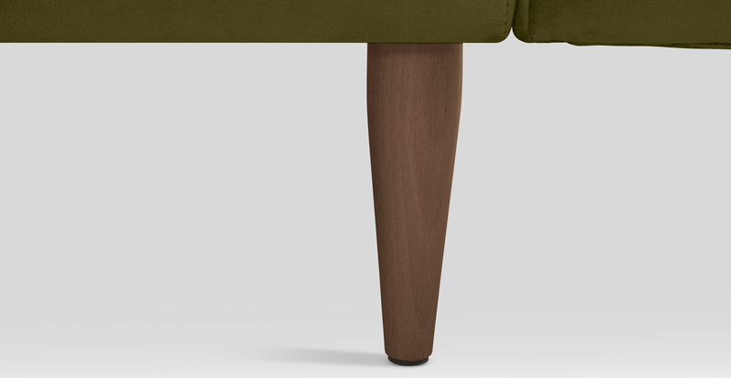 Klem Slim 343 x 171 Sektional Holzbein - Samt