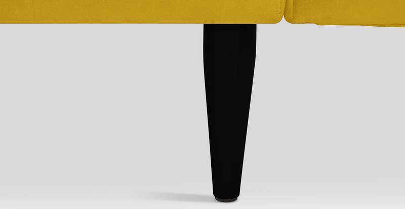Klem Slim 303 x 257 sectional wooden leg - velvet