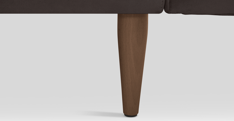 Klem Slim 257 x 203 Sectional Wooden Leg - Velvet