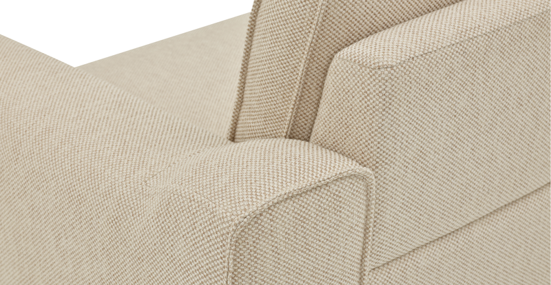 Klem 3 Seater Sofa Large Cylindrical Wooden Leg - Natural Fabric