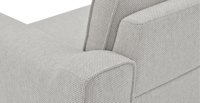 Klem 3 Seater Sofa Large Cylindrical Wooden Leg - Natural Fabric