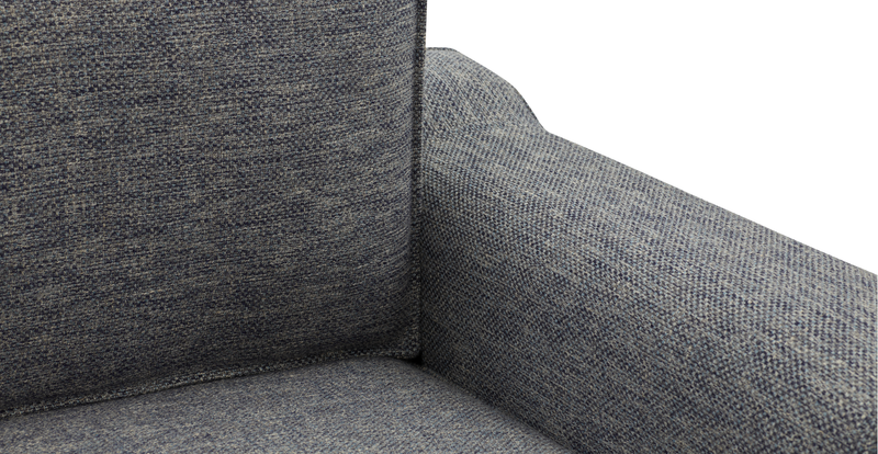 Klem 3 Seater Sofa Large Cylindrical Wooden Leg - Natural Fabric