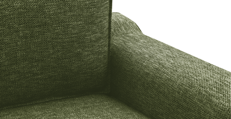 Klem 3-Sitzer Sofa Zylindrisch Holzbein - Naturgewebe
