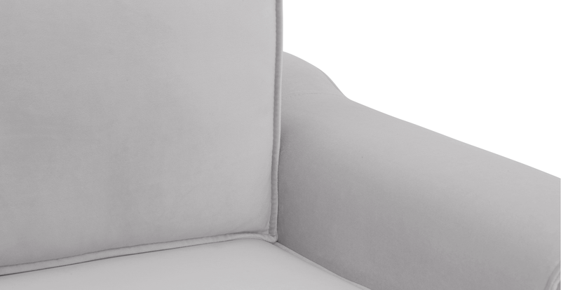 Klem 390 x 390 sectional wooden leg - velvet