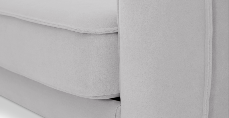 Klem 346 x 290 Sectional Cylindrical Wooden Leg - Velvet