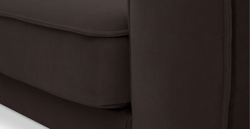 Klem 346 x 290 Sectional Cylindrical Wooden Leg - Velvet