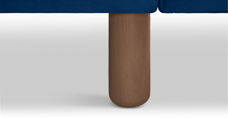 Klem 346 x 290 Sectional Cylindrical Wooden Leg - Velvet