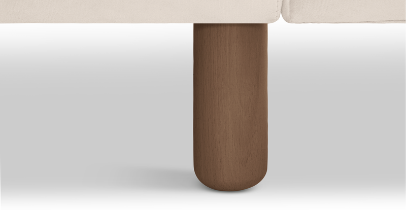 Klem 346 x 290 Sectional Cylindrical Wooden Leg - Velvet