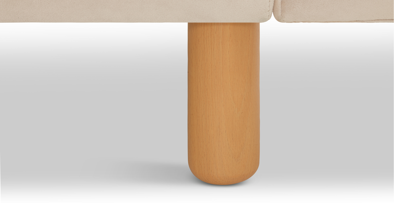 Modsy Sessel Zylindrisch Holzbein - Samt