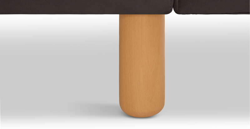 Klem 346 x 210 Sectional Cylindrical Wooden Leg - Velvet