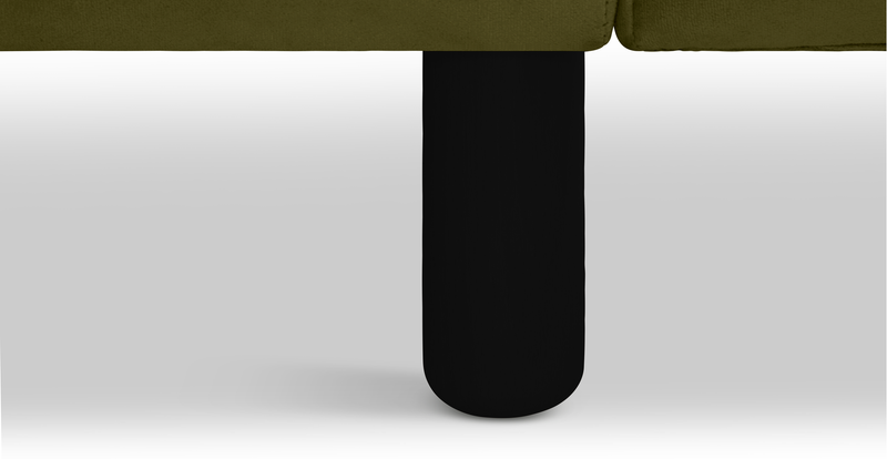 Klem 254 x 171 Sectional cylindrical wooden leg - velvet